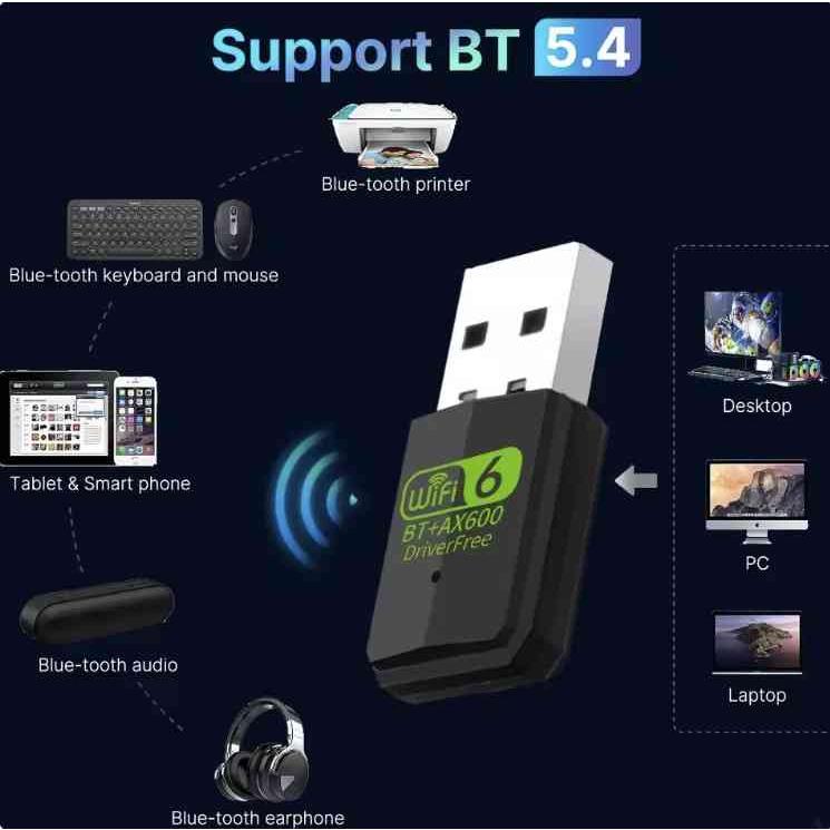無線LANアダプタ Bluetoothアダプタ Wi-Fi WiFi6 600Mbps 2.4GHz/5GHz