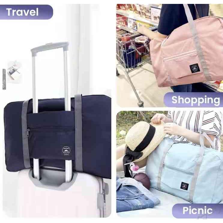 折りたたみトラベルバッグ ブラック コンパクト 軽量 スーツケースに