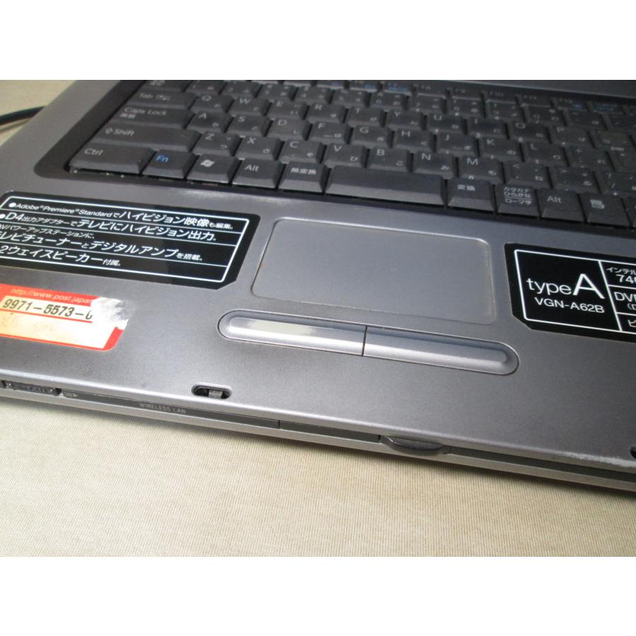 SONY（ソニー） SONY VAIO VGN-A62B【Pentium M 1.73GHz】 【WindowsXP 