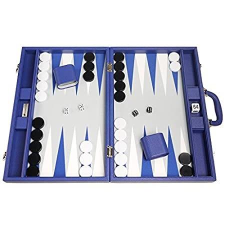 【メーカー公式ショップ】 Indigo - Size Large - Set Backgammon Premium 19-inch Blue 並行輸入品 Board ボードゲーム