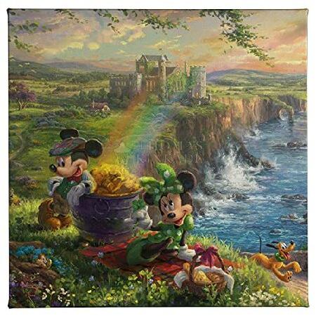 Thomas Kinkade Studios ディズニー ミッキーとミニー アイルランドの14 X 14 ギャラリー布キャンバス 並行輸入品