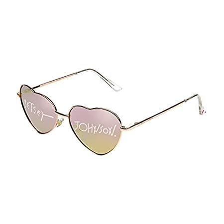 人気定番の Johnson Betsey Women's 54mm Rainbow, Heart, Sunglasses Giselle サングラス