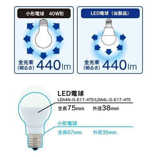 IRIS OHYAMA（アイリスオーヤマ） LDA4N-G-E17-4T5 LED電球 小形電球形