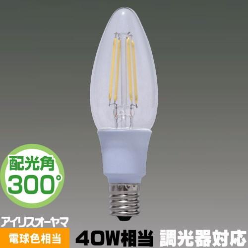 アイリスオーヤマ LDC4L-G-E17/D-FC LED電球 フィラメント球 シャンデリア球形 40W相当 クリア 電球色相当 調光器対応 LDC4LGE17DFC | IRIS OHYAMA