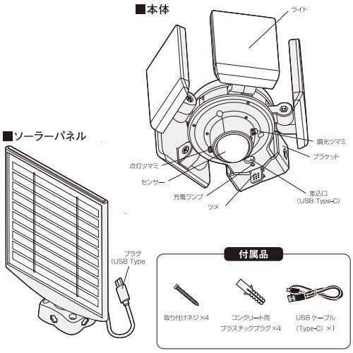 musashi(DIY) ムサシ S-400L LED センサーライト 7.5W×4灯 musashi(DIY) ムサシ S-400L LED センサーライト 7.5W×4灯