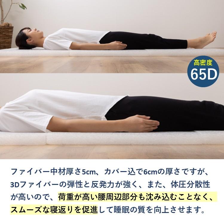ライズ東京 洗える 60日お試し 高反発マットレス ダブル 三つ折り 硬め