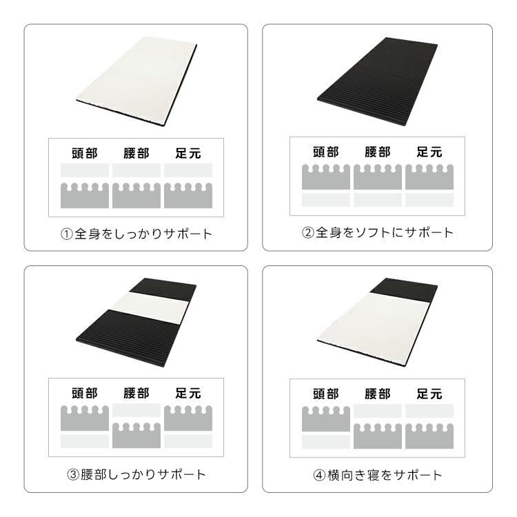ハイブリッド マットレス 8.0 セミダブル スリープマジック 高反発マットレス 8cm 高反発 三つ折り 折りたたみ RISE ライズ東京 腰痛 2層 | ライズ東京 | 12