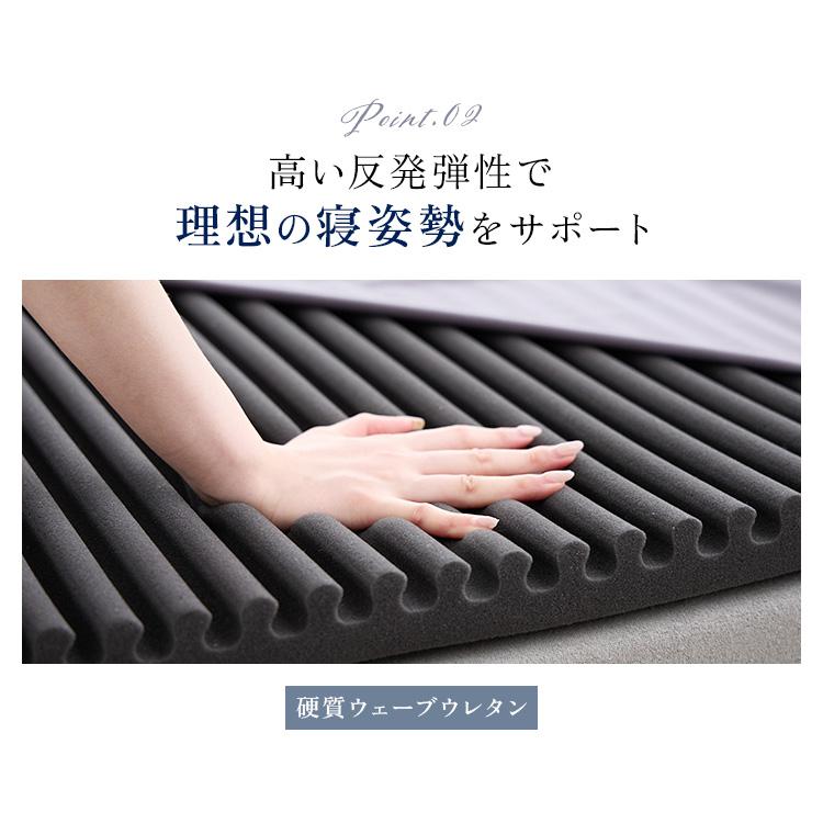 【セット】 マットレス ＆ 洗える枕 まくら セミダブル 2点セット 高反発 7cm 高反発マットレス 枕 三つ折り 折りたたみ ライズ東京 | ライズ東京 | 04