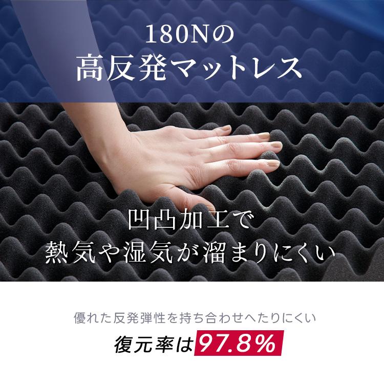 マットレス 兼用 敷布団 シングル ゼログラビティ 6.0 高反発マットレス 三つ折り 軽量 高反発 ライズ東京 折りたたみ RISE たまご型 | ライズ東京 | 02