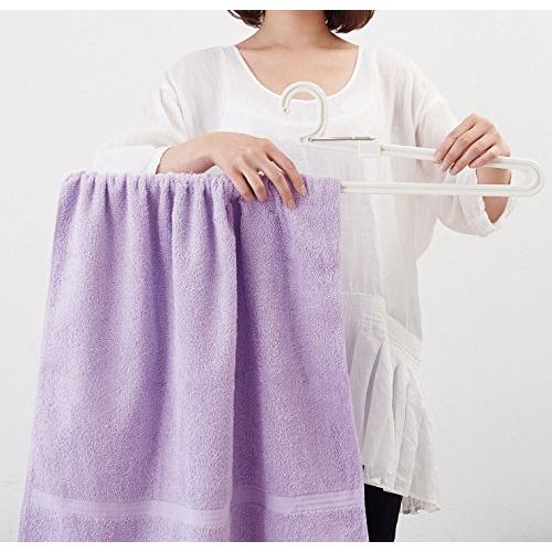 ライクイット ( like-it ) 洗濯 部屋干し バスタオルハンガー 2P 幅65.5x奥行1.7x高さ15.5cm ホワイト 日本製|risewant-02|02