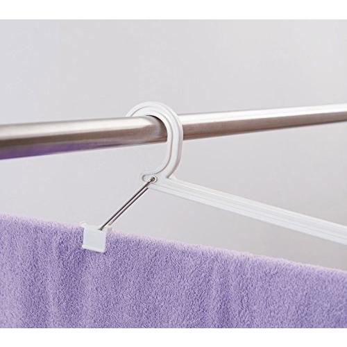 ライクイット ( like-it ) 洗濯 部屋干し バスタオルハンガー 2P 幅65.5x奥行1.7x高さ15.5cm ホワイト 日本製|risewant-02|04