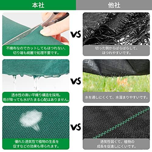 XiaZ【2022年版】防草シート 100g/m2の高耐久性不織布 雑草防止シート 高透水性 除草シート 紫外線劣化防止 厚手ぼうそうしーと 雑草対策|risewant-shop|03