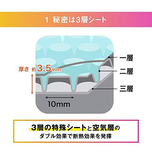 ニトムズ 窓ガラス 断熱シート (凹凸ガラス用) 幾何学 結露防止 粘着タイプ 幅90cm×長さ1.8m 1枚入 E1171|risewant-shop|03