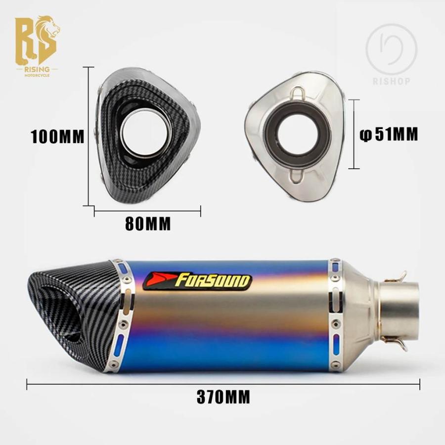 並行輸入品】バイク造マフラー XIAOJICUN シングルホール CBR650 ZX-4R