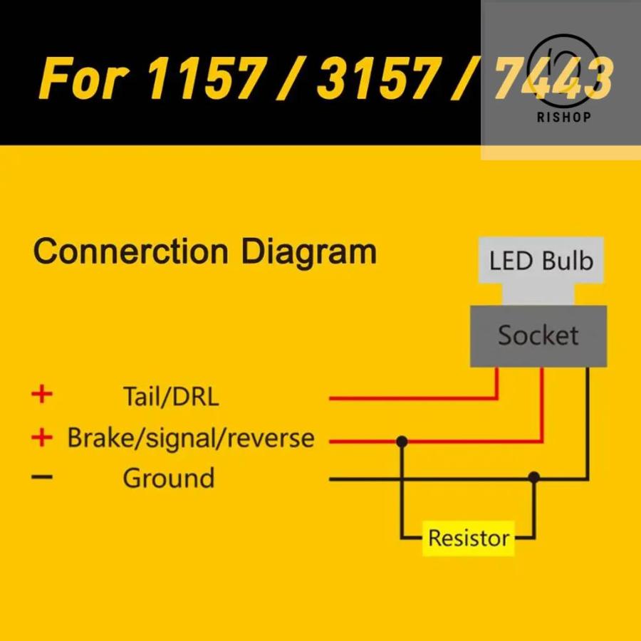 あや 並行輸入品】AUXITO 2個/セット 汎用負荷抵抗器 T20 7443 7440 W21W