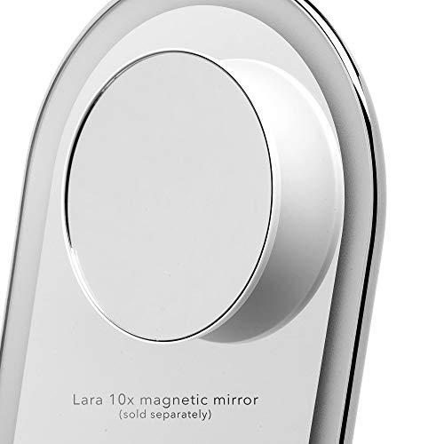 Fancii LED 化粧鏡 プレミアムメイクミラー 3ライト設定 金属女優ミラー、3色調光 コードレス 充電式 スタンド卓上鏡 (Vera) Vera クロム