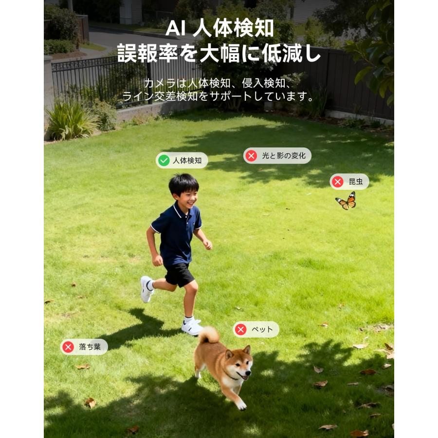 H.VIEW 防犯カメラ 12MP 1200万画素 PoE有線 ドーム型 30FPS 人体検知 発光威嚇 2重ライト 赤外線40M暗視 2.8mm ONVIF対応 マイク内蔵 IP67 屋内屋外_2
