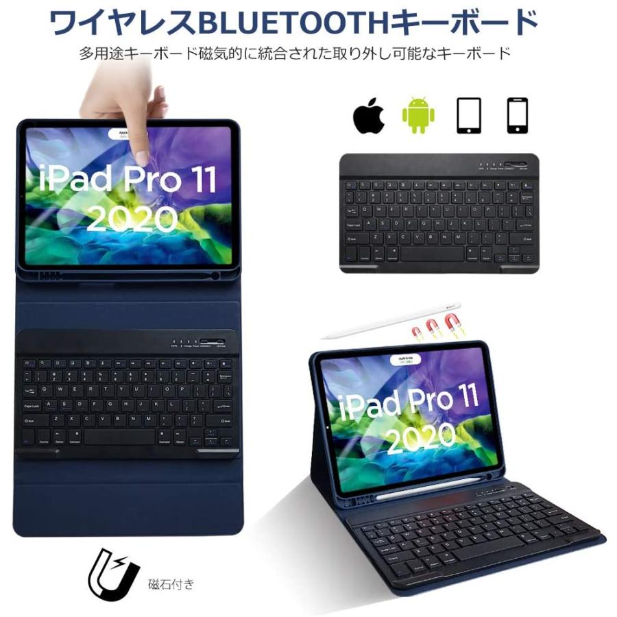 iPad pro 11キーボード ケース Apple Pencil 2 ワイヤレス充電 iPad pro 11キーボード ケース Apple Pencil 2 ワイヤレス充電