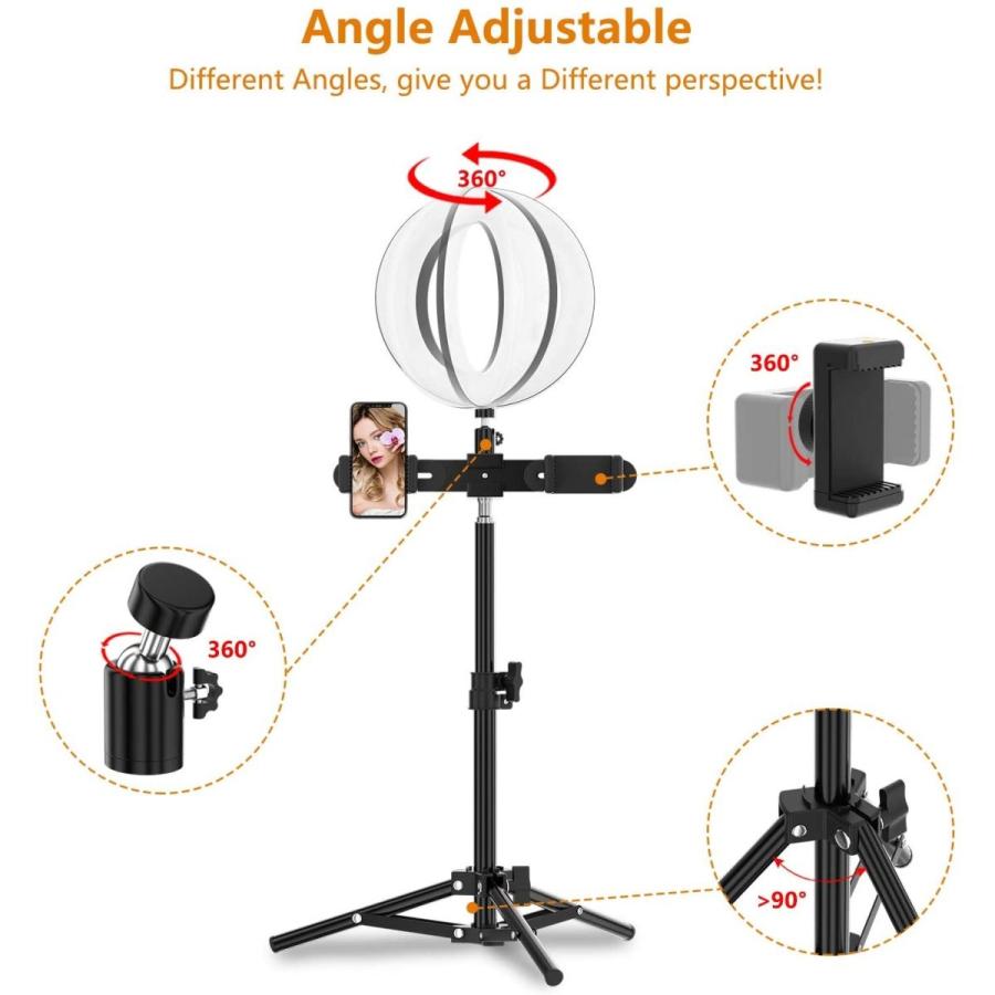 ご購入者様決定[未使用]リングライト 女優ライト 8インチ リモート 自