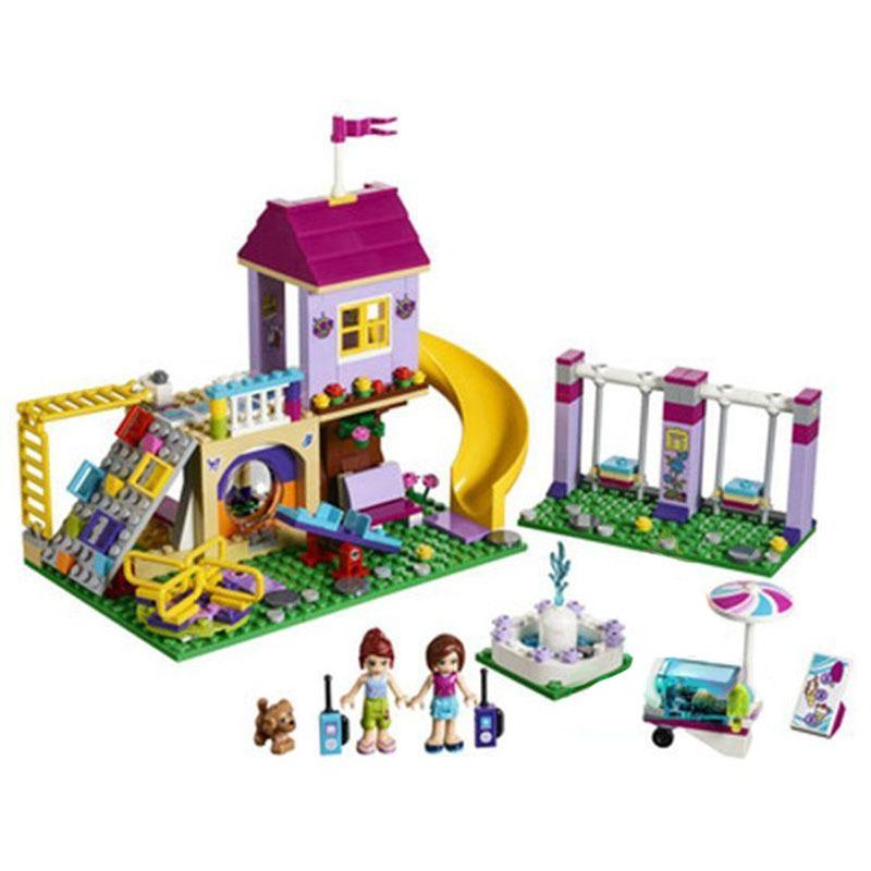 LEGO レゴ互換品 ブロック フレンズ ハートレイク 遊園地広場 滑り台 