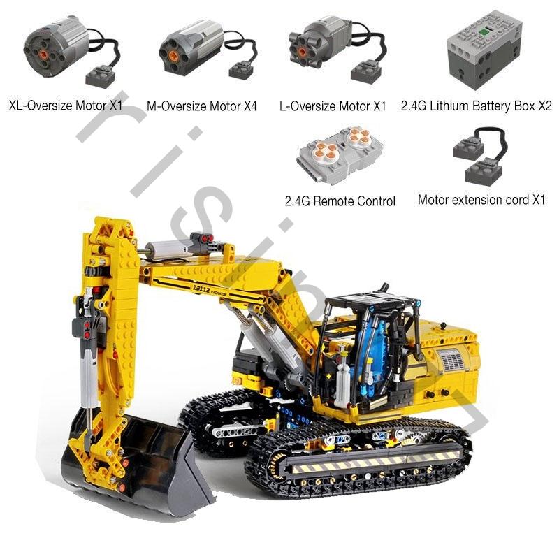 レゴ互換品 テクニック ブロック ラジコン ショベルカー モデル RC 