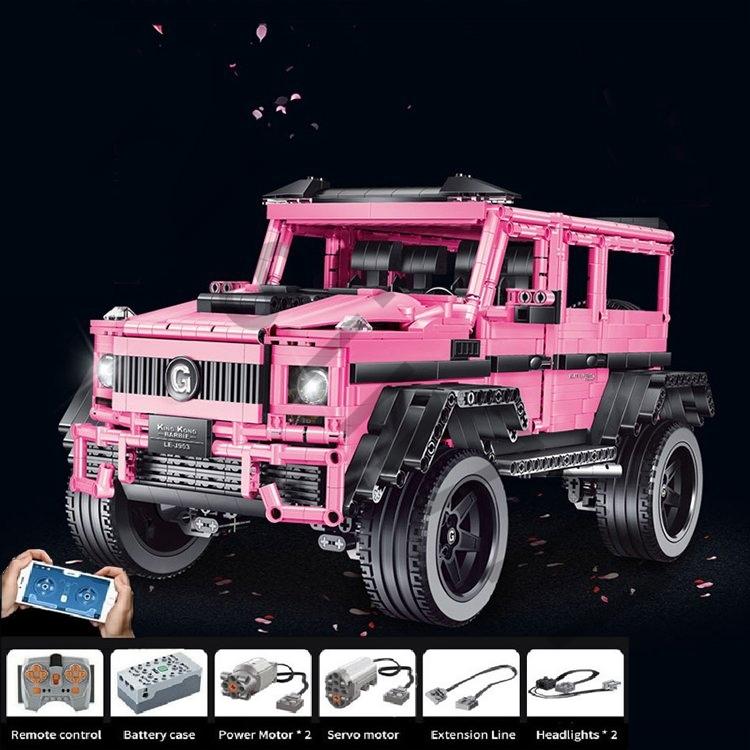レゴ おもちゃ テクニック 互換品 Gクラス風 ピンク クリスマス モーターセット ゲーム おもちゃ G800 ジープ オフロード車 車 クリスマス ブロック メルセデスベンツ 千物store プレゼント Etwja3146 Moc 小物などお買い得な福袋