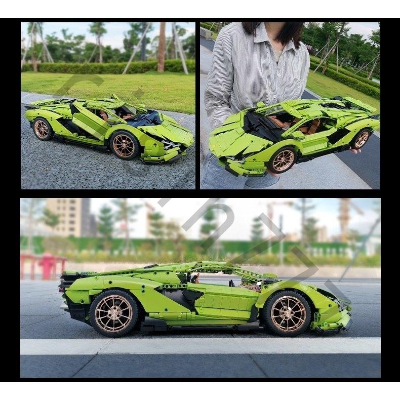 レゴ テクニック 互換品 ランボルギーニ シアン FKP37 デザイン 