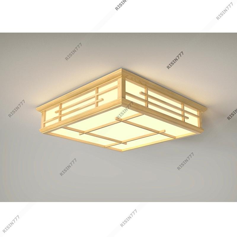 シーリングライト LED 木製 和風 天井照明器具 おしゃれ 木目調 四角 4