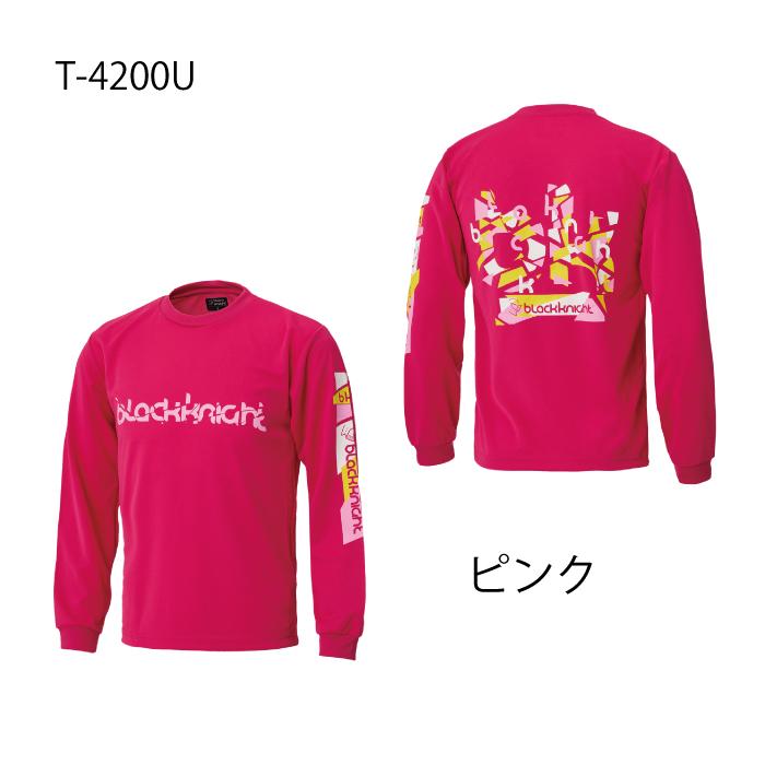 black knight バドミントンシャツ XL ロンＴ black knight ブラックナイト ユニ ロングTシャツ T-4200U 長袖