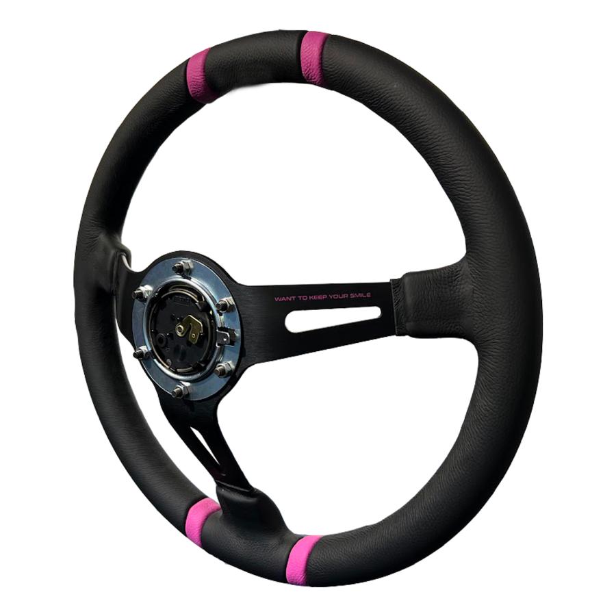 MOMO ステアリング DRIFT PINK RIBBON(ドリフト ピンクリボン MOMO ステアリング DRIFT PINK RIBBON(ドリフト ピンクリボン
