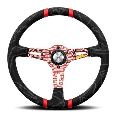 MOMO スポーツステアリング ブラック/レッド 35パイ　ULTRA MOMO（モモ） ステアリング ULTRA (ウルトラ) 35パイ レッド U-02 正規