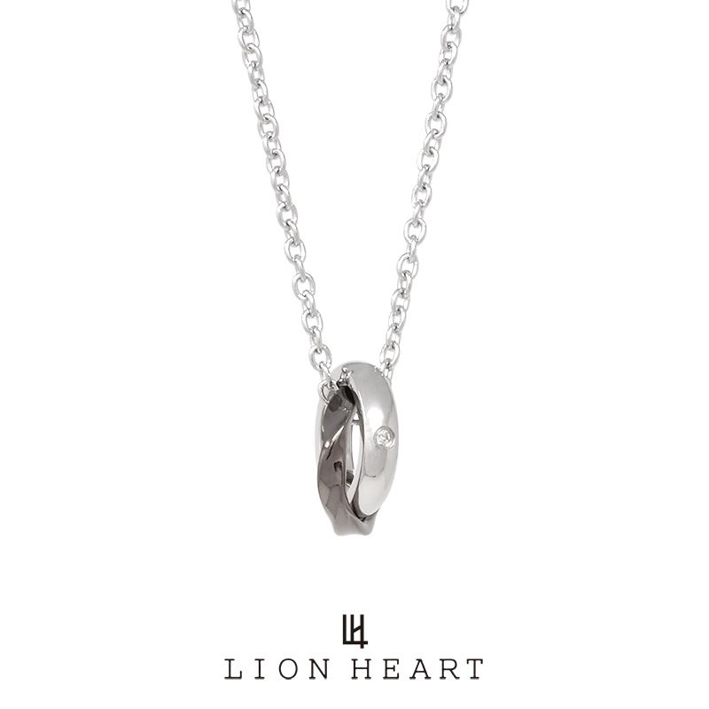 LION HEART（ライオンハート） LH-1 ウェーブ ダブルリングネックレス 
