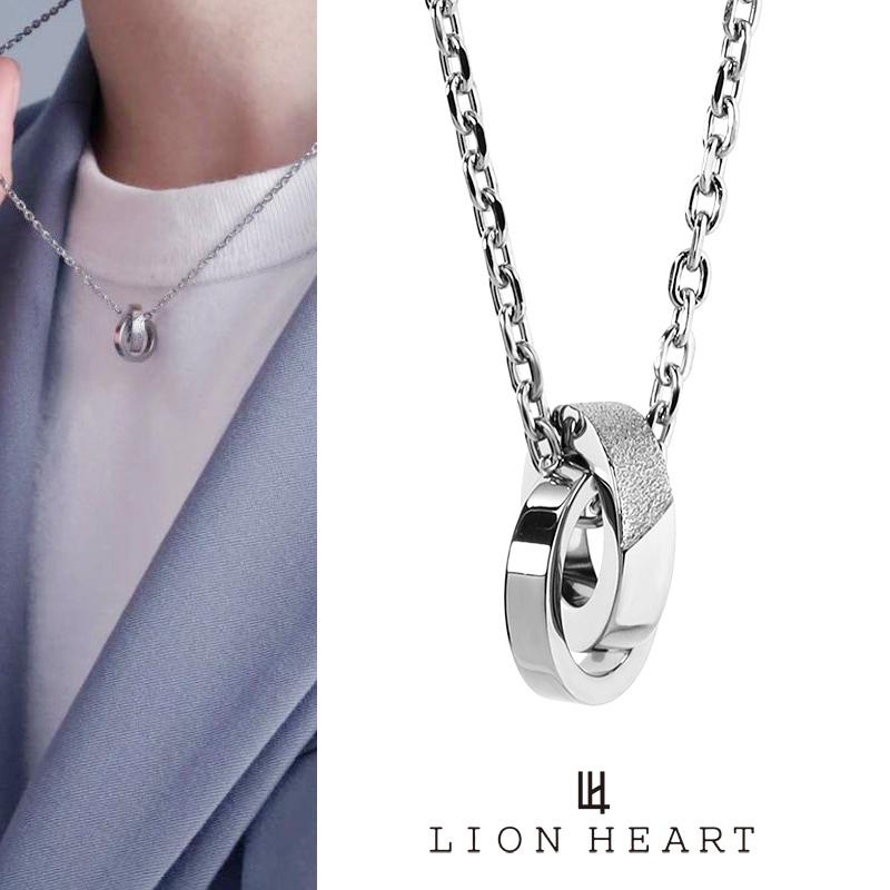 【即発】LION HEART ネックレス メンズ 316L ダブルリング LION HEART ライオンハート LH-1 “SAND” ダブルリングネックレス