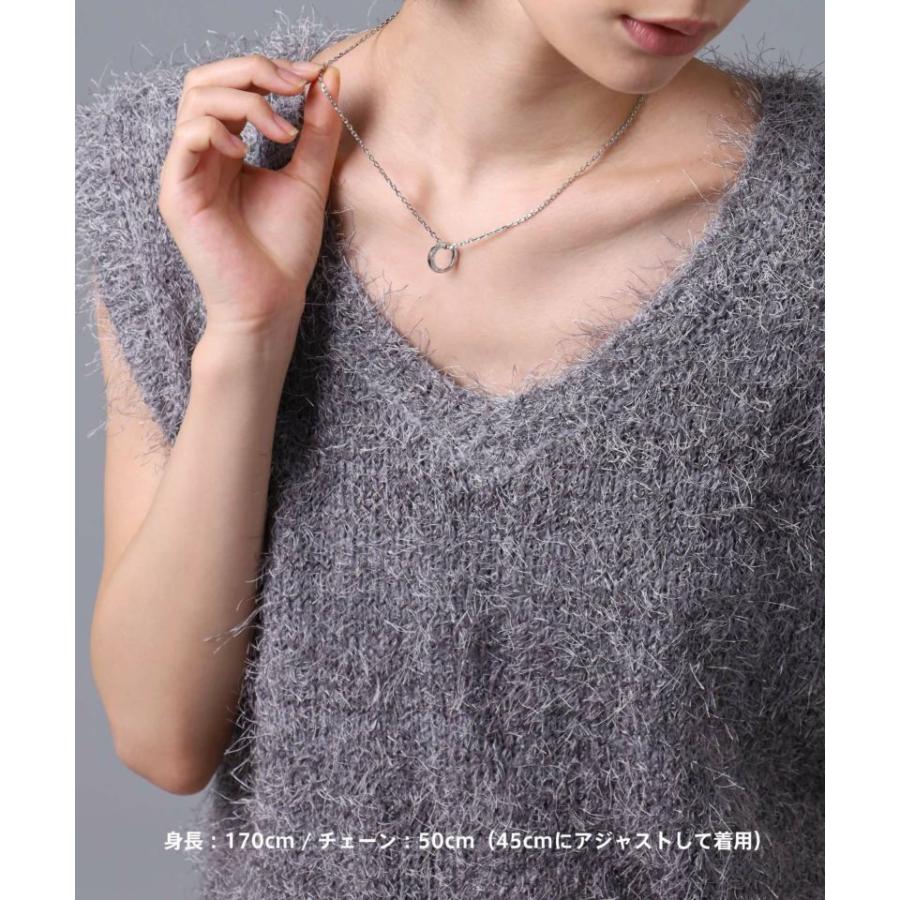 ライオンハート LH-1 ワン ツイスト リング ネックレス  サージカルステンレス316L 金属アレルギー対応 03NE072ASV LION HEART | LION HEART | 12