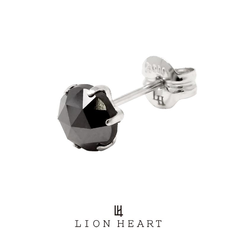 ライオンハート BASIC プラチナ ブラックダイヤモンドピアス Lサイズ(0.5ct) 01EA0164BK LION HEART ピアス 1点売り 片耳用 メンズ｜rismtown-y｜02