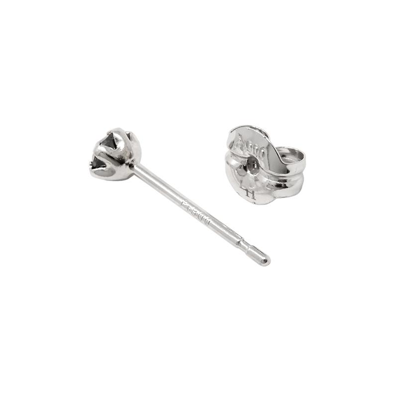 BASIC プラチナ ブラックダイヤモンドピアス Sサイズ(0.1ct) 01EA0144BK LION HEART ピアス 1点売り 【マシーン】 片耳用 メンズ