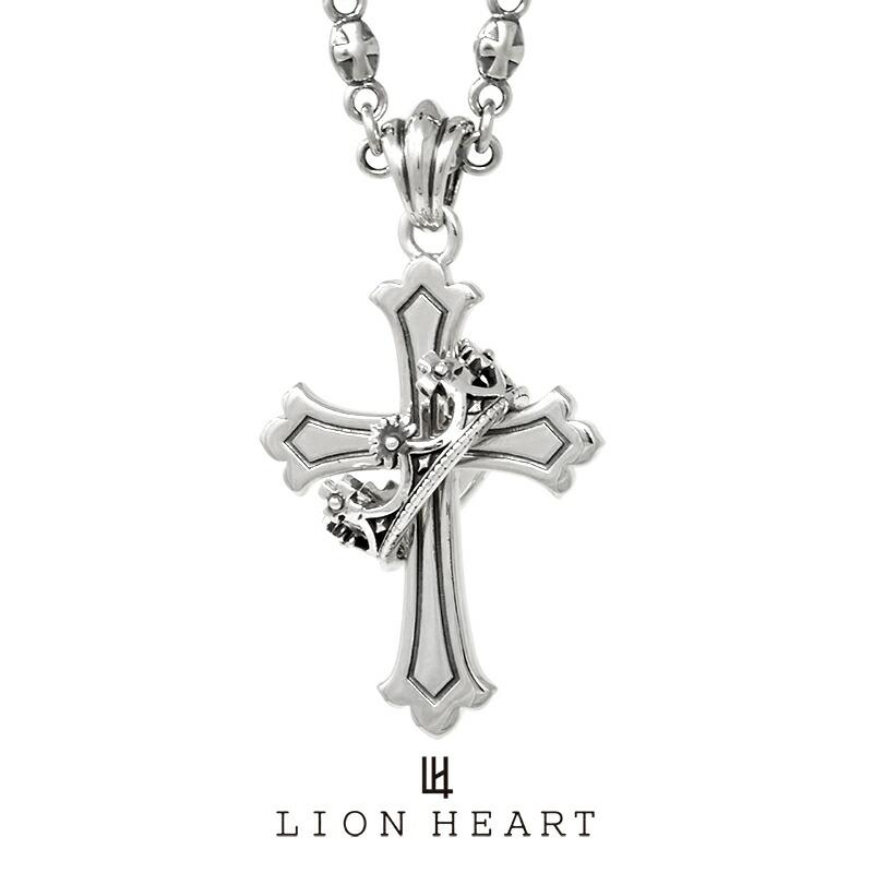 LION HEART ライオンハート HOWL ハウリング クロスネックレス M LION HEART ライオンハート HOWL ハウリング クロスネックレス M