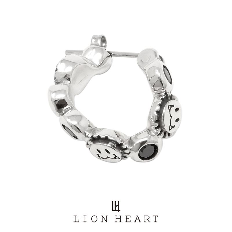 ライオンハート LEO シャープフープピアス　ブラックジルコニア　片耳用 LION HEART（ライオンハート） LEO シャープフープピアス ブラック