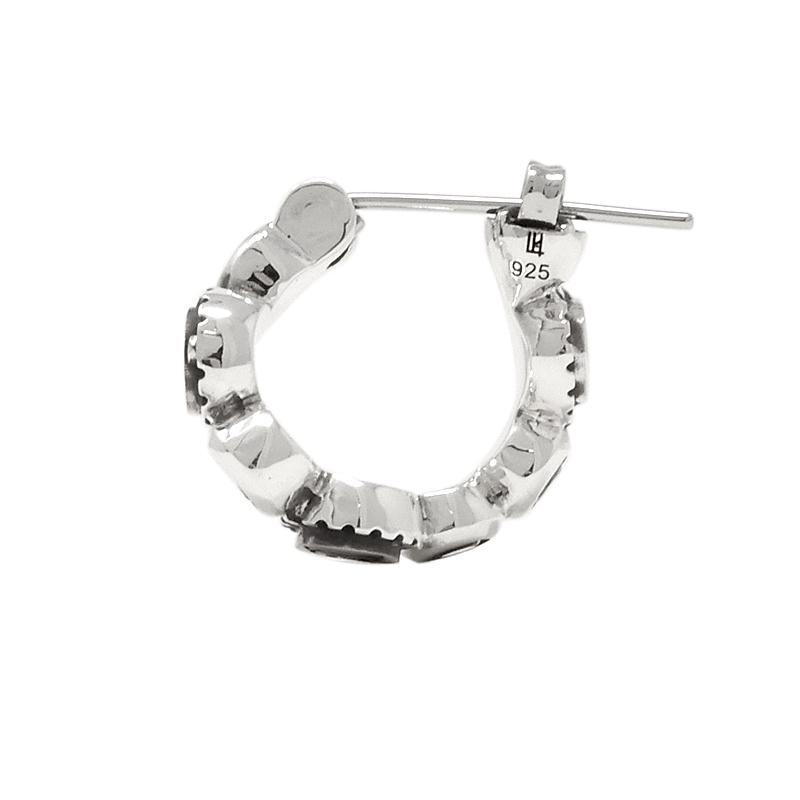 LION HEART（ライオンハート） LEO シャープフープピアス ブラック