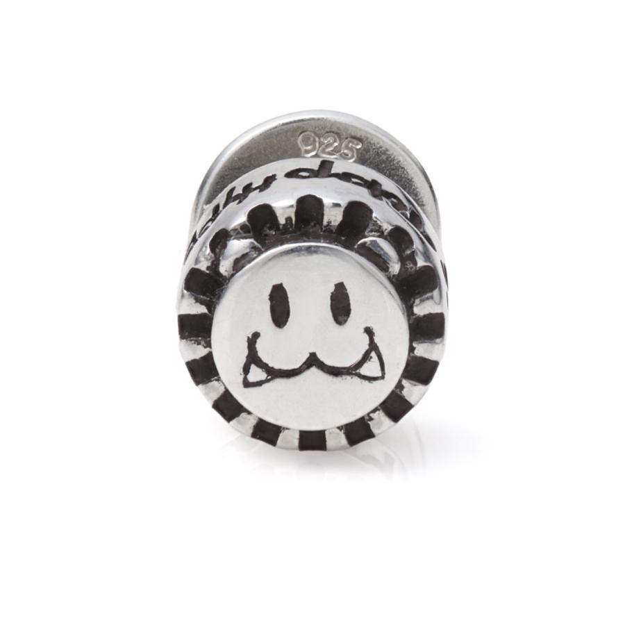 ライオンハート LEO クロッシングピアス (サイドロゴ) シルバー925 1EA242A0SV LION HEART スタッズピアス K18ゴールドポスト 1点売り 片耳用の画像