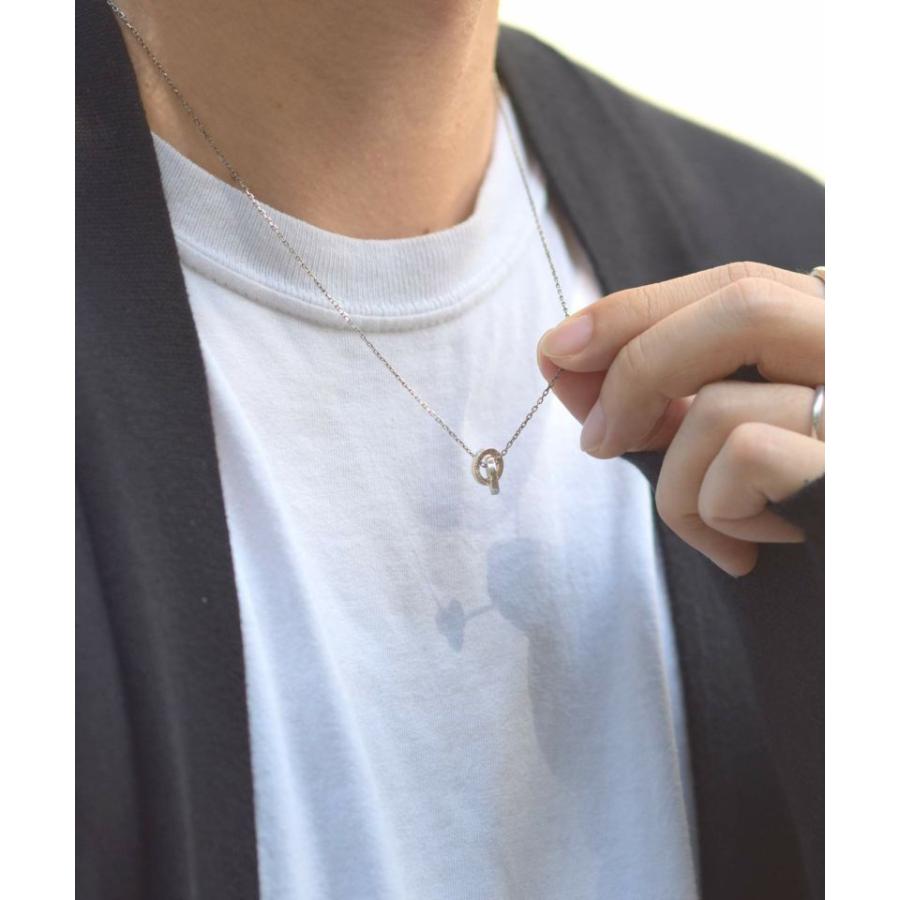 ライオンハート for Gift ELプレーンダブルリングネックレス/シルバー 