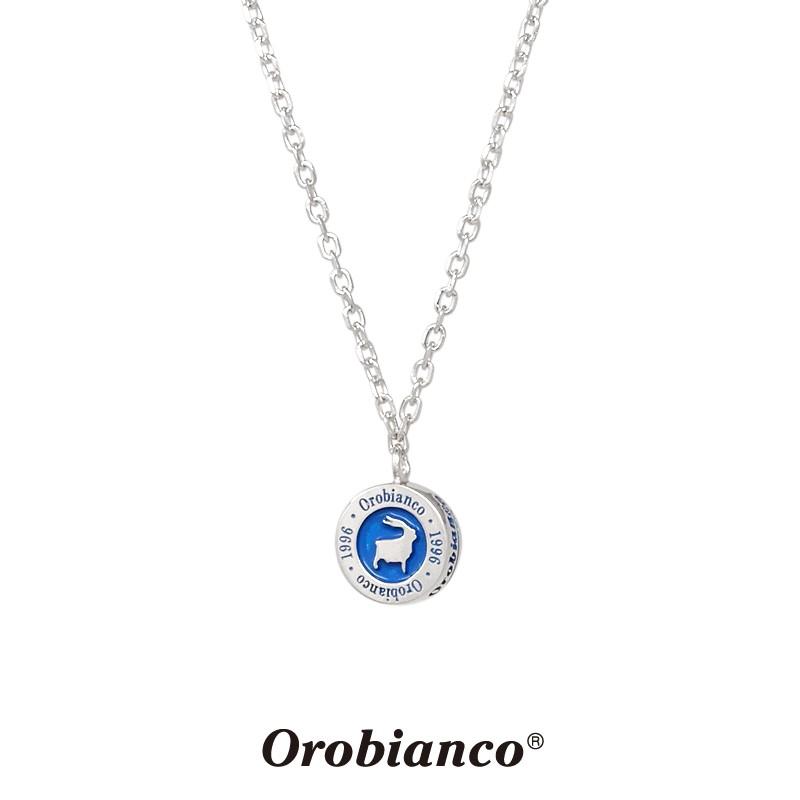 オロビアンコ  ネックレス OREN018BL (シルバー×ブルー) シルバー925 チェーン40+5cm Orobianco Necklace ブランド メンズ レディース｜rismtown-y