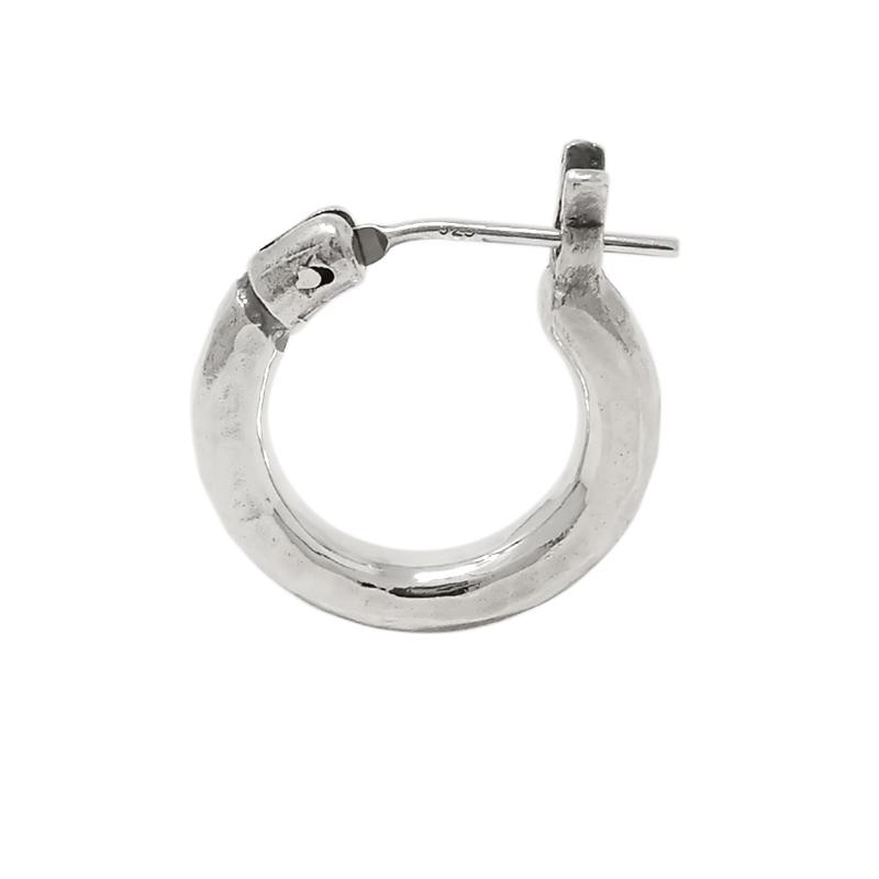 ビビファイ 槌目(ツチメ) フープピアス Mサイズ シルバー925 VIVIFY VFP-193 ThreeSides Hammerd Hoop Pierce (M) 3mm body 1点売り 片耳用の画像