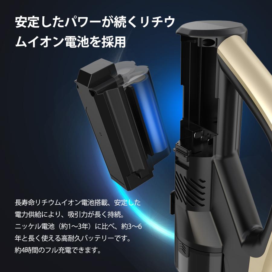 【予約販売御礼★50%クーポンOFF】【6月新発売モデル☆28,500Pa】【2年保証】コードレス掃除機 【強力吸引ｘ0.93kgの軽量性ｘゴミ センサー 付き】軽量 静音 | RISOU | 14