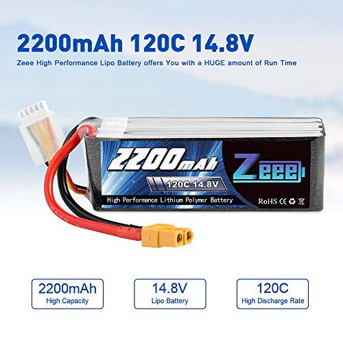 Zeee 14.8V 120C 2200mAh 4Sリポ電池XT60プラグRCグラフェン電池RCモデル用RCボートFPVドローンクアッドコプター飛行機RCカー (2パック) Zeee 8V 120C 2200mAh 4Sリポ電池XT60プラグRCグラフェン電池RCモデル用RCボートFPVドローンクアッドコプター飛行機RCカー 2パック 寸法