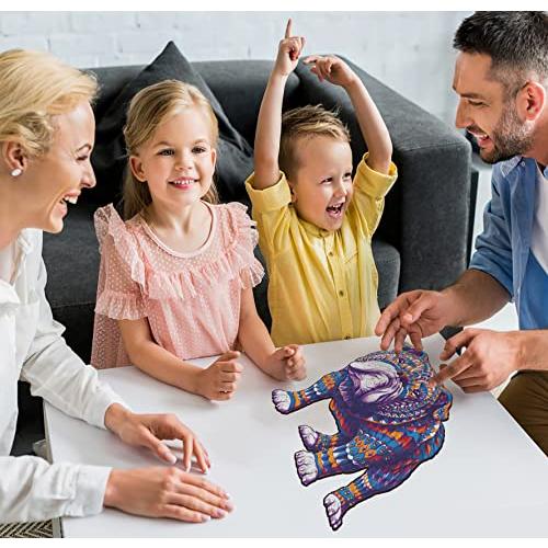 大人向けDEPLEE木製パズルブルドッグ木製ジグソーパズルユニークな形の木製動物パズル大人・家族・友達向けクリエイティブチャレンジ|215 PCS -15.25 x 13. 大人向けDEPLEE木製パズルブルドッグ木製ジグソーパズルユニークな形の木製動物パズル大人 家族 友達向けクリエイティブチャレンジ|215 PCS