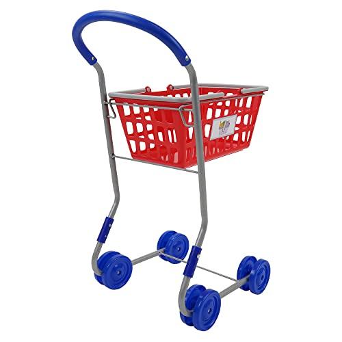 509 Crew 2-in-1 Red Shopping Cart-Kids Pretend Play， Converting Shopping Cart&Basket，年齢3歳以上 (T791002) Shopping in Crew Red Cart Kids Pretend Play， Converting Cart&Basket，年齢3歳以上 T791002
