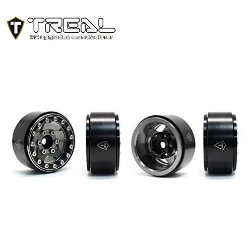 TREAL 1.55ビードロックホイール (4P) 1/10 RCクローラーカー用アルミCNC加工五ツ星ホイール-タイプB (グレー) TREAL 55ビードロックホイール 4P 1/10 RCクローラーカー用アルミCNC加工五ツ星ホイール タイプB グレー