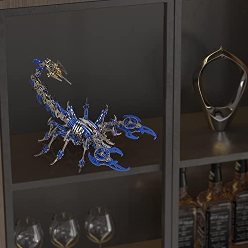 Metalkitor Scorpion三次元メタルパズルキット大人のティーン向け-454個-組み立てまで-4時間-贈り物や装飾に最適 (青) Metalkitor Scorpion三次元メタルパズルキット大人のティーン向け 454個 組み立てまで 4時間 贈り物や装飾に最適 青