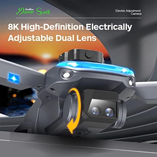 海外品 K9シリーズ折りたたみドローンデュアルカメラ付き-4 K HDカメラ、LEDライト、3段飛行速度、ヘッドレスモード、高度保持モード、RCクアッドコプター (電池付 【S2012917718】(72577円)